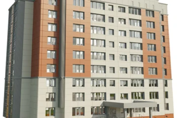Строительство 9-ти этажных жилых домов административно-деловом центре города Шымкент